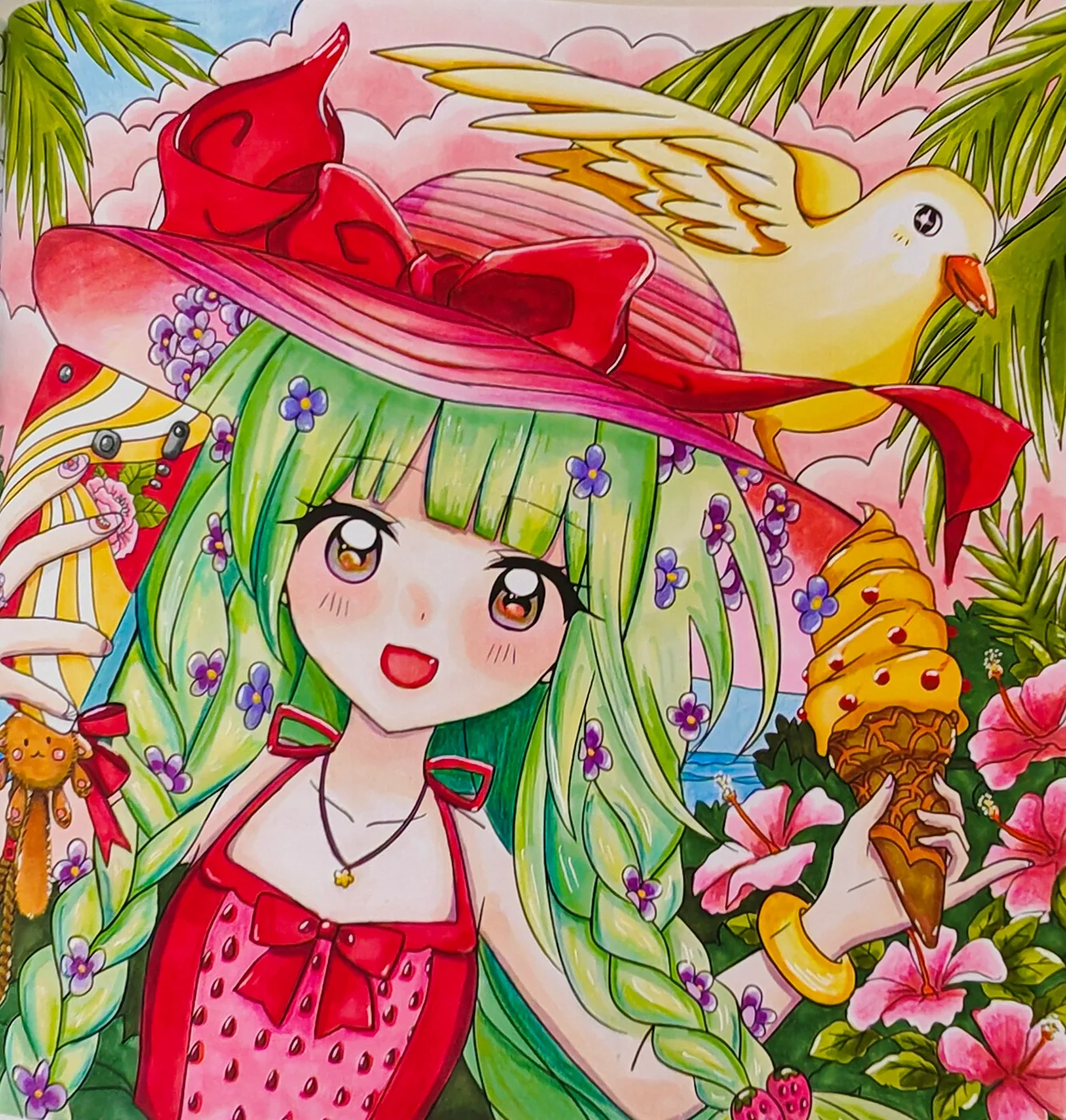 Personnage anime colorisé — Mangamania